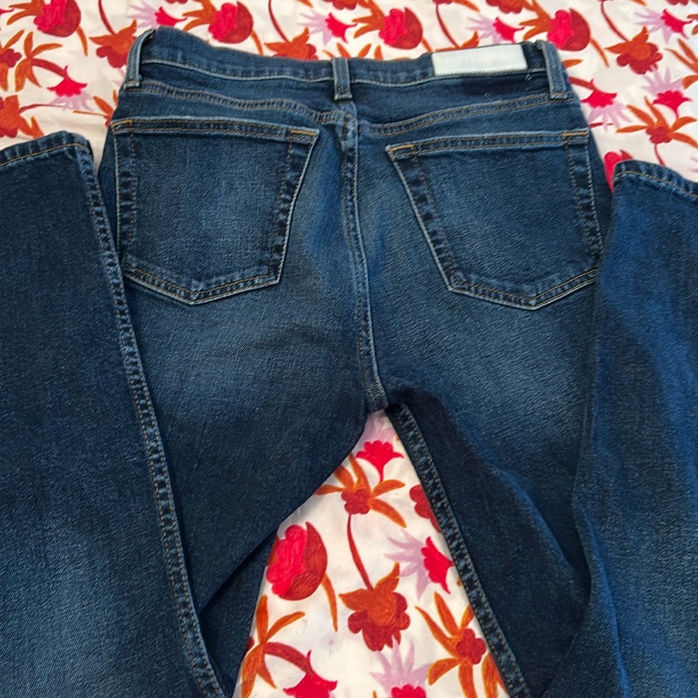 RE/DONE High Rise Ankle Crop Jeans in Medium 53 Women’s Size 29